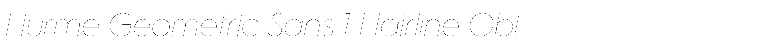 Hurme Geometric Sans 1 Hairline Obl